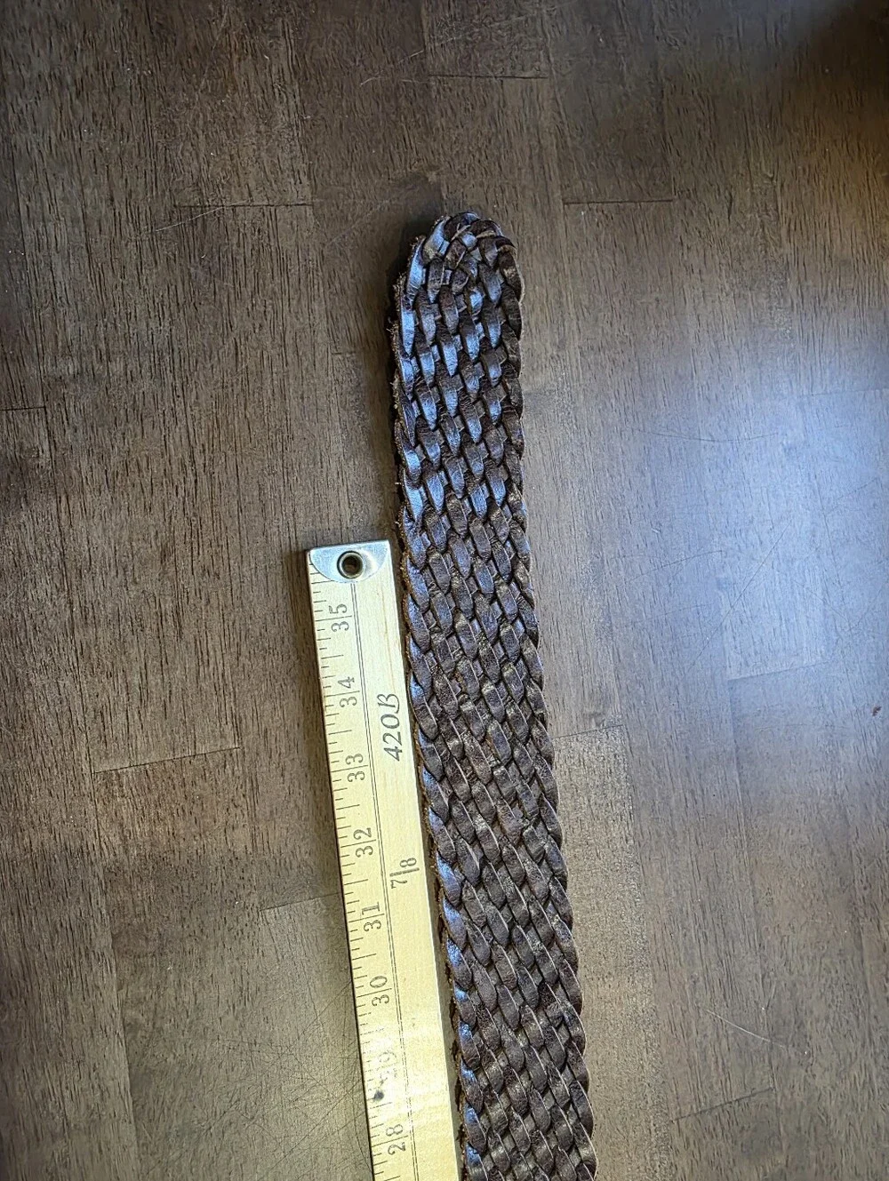 Michael Kors Braided Brown Belt with Gold Buckle Size Small